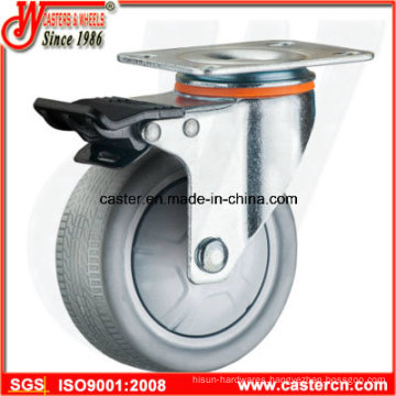 Medium Duty Gray TPR Rubber Casters